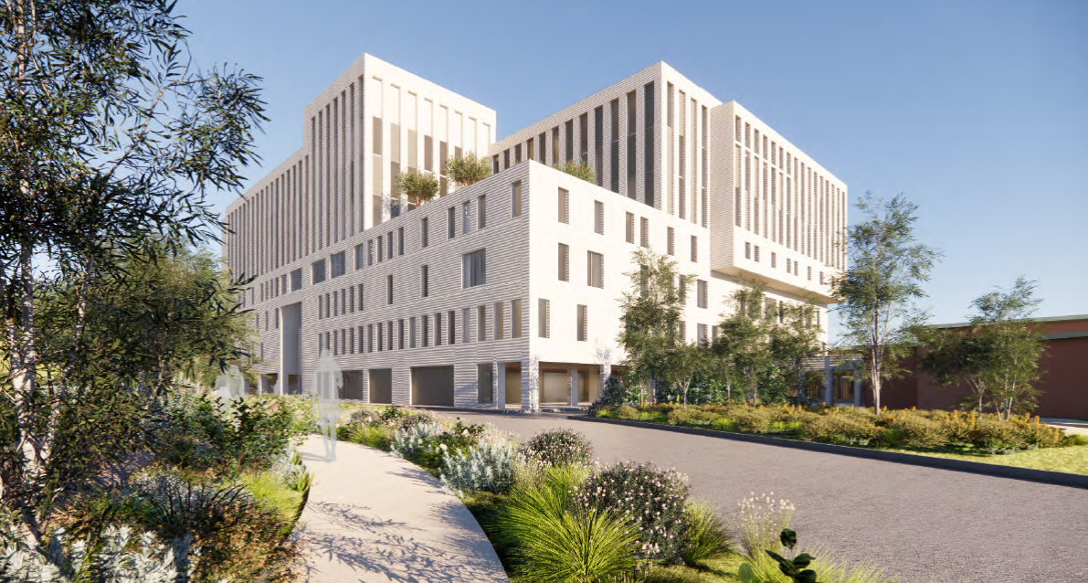 Clinical services building - Southern corner