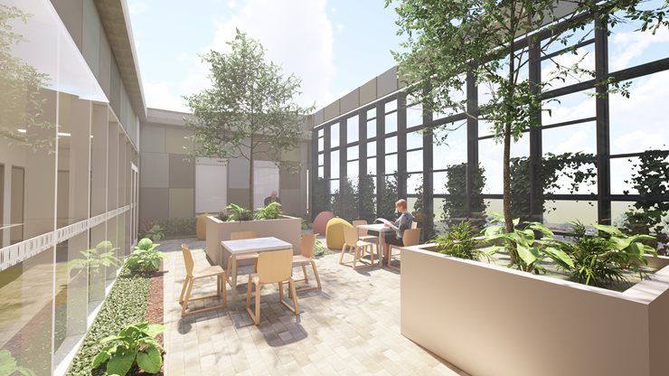 Courtyard - Older Persons’ and Civil Secure Mental Health Units – Campbelltown Hospital