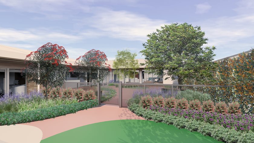 Courtyard perspective - Mother and Baby Unit – Westmead Hospital