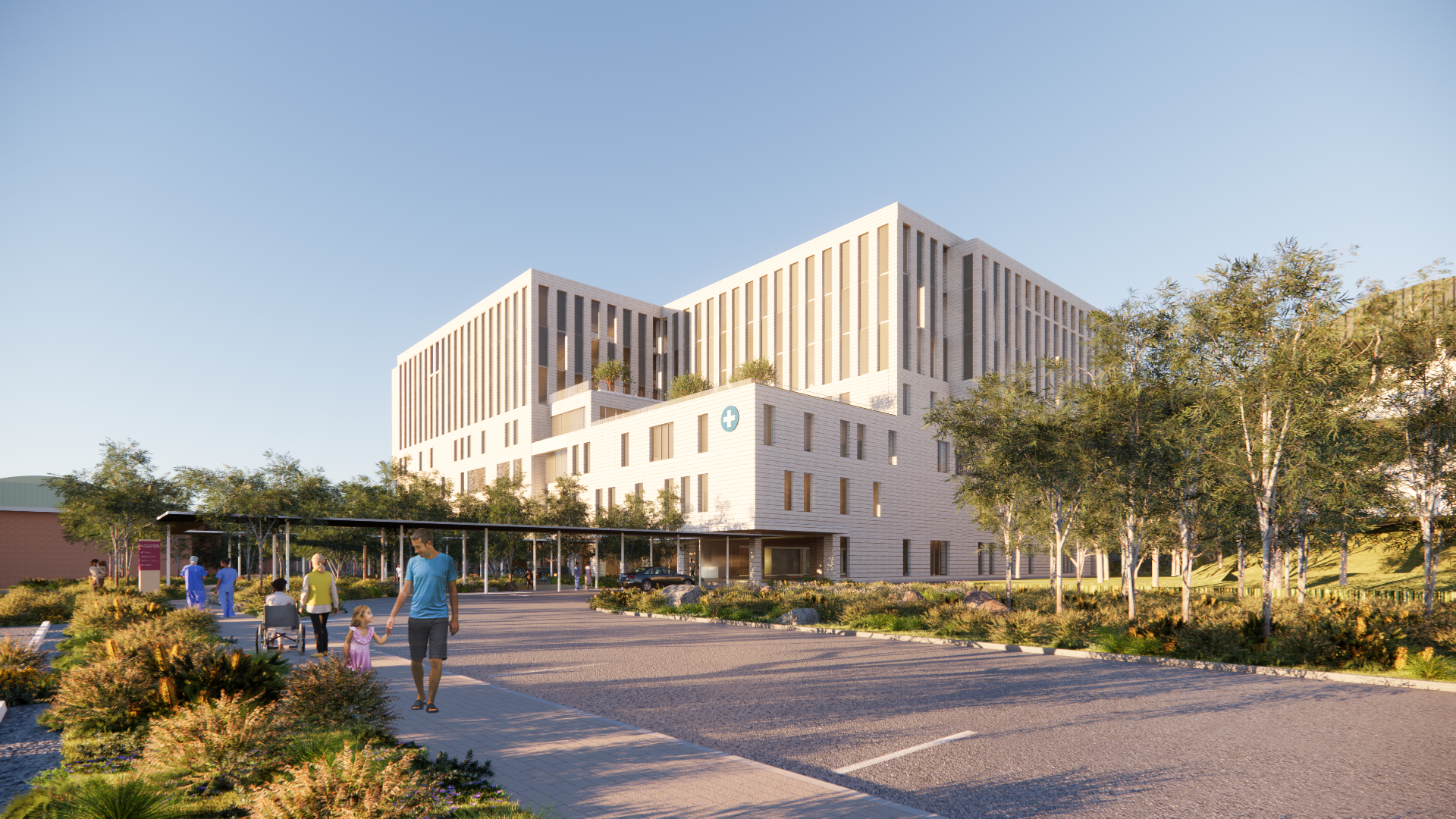 Clinical services building - arrival forecourt
